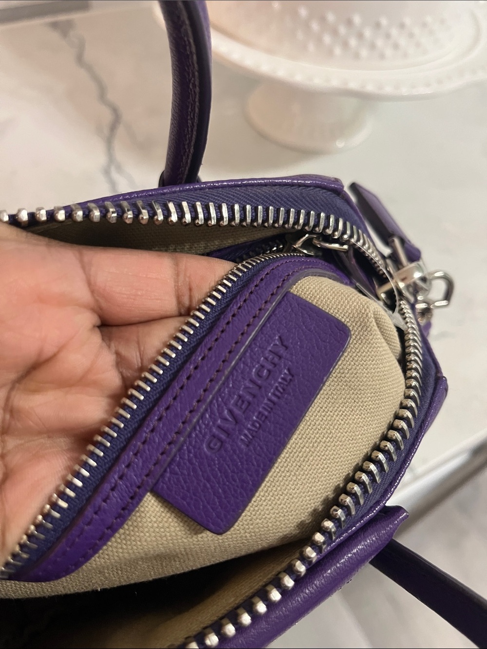 Givenchy Purple Antigona Mini Satchel - Picture 9 of 10